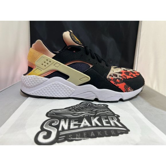 Nike Air Huarache Run PA Black/Light Bone-Hot Lava-White -705008 006 Men's size - Picture 2 of 10